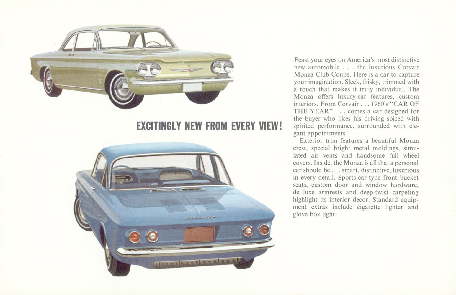 1960 Chevrolet Corvair Monza Brochure Page 1